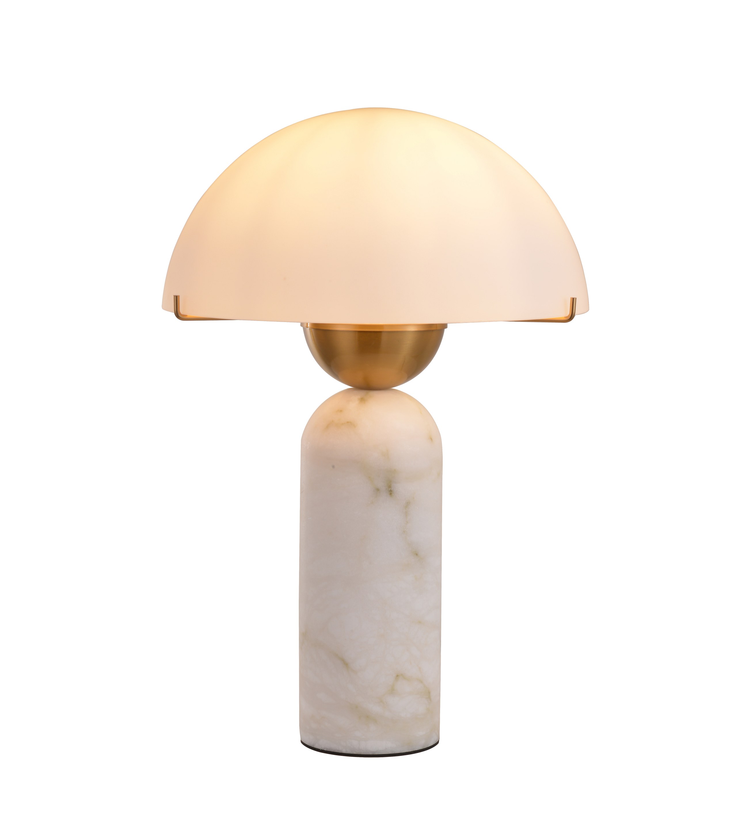 Alabaster göbələk masa lampası